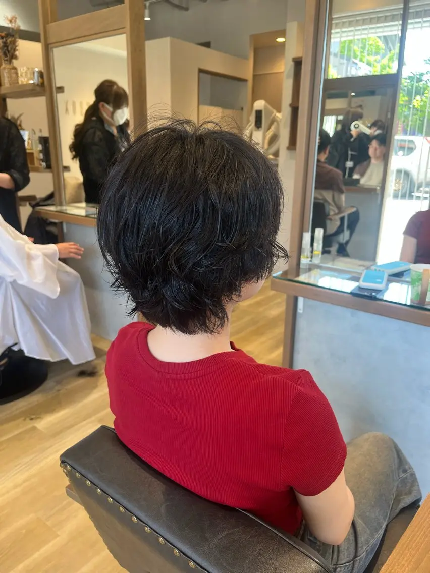 ショート カット パーマ 樋口 莉奈のヘアスタイル