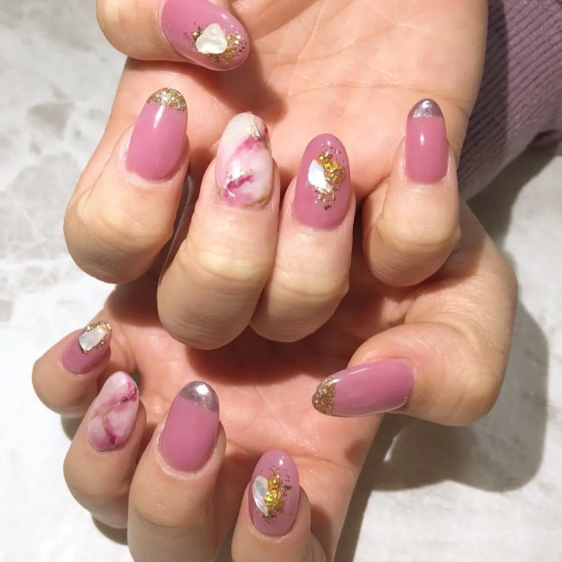 ネイル フットネイル ニュアンスネイル ピンク シンプルネイル 春ネイル nail fufla ♡yamane♡のネイルデザイン