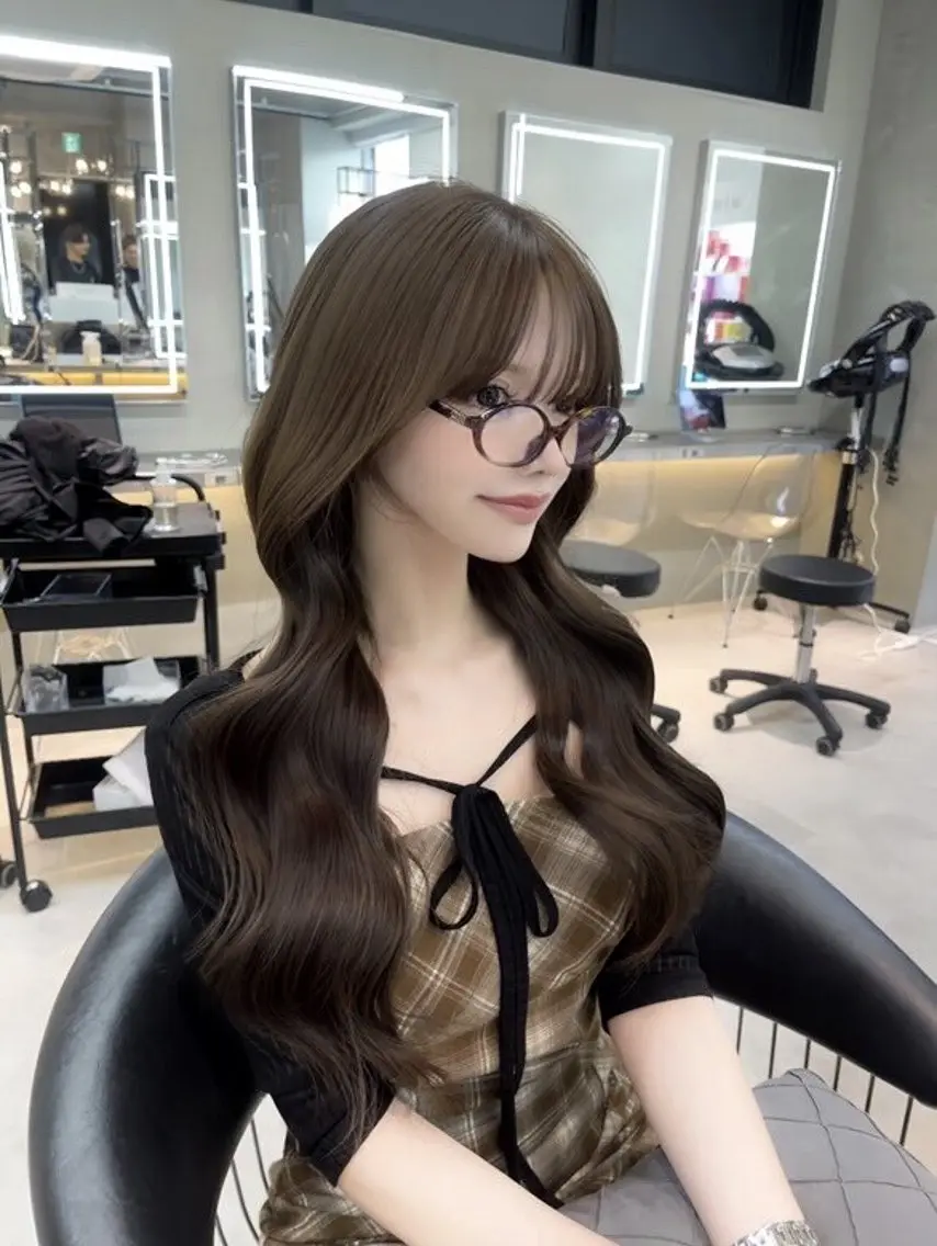 カラー ロング カット ヘアカラー トリートメント 髪質改善/韓国ヘア /透明感カラー🧸のヘアスタイル