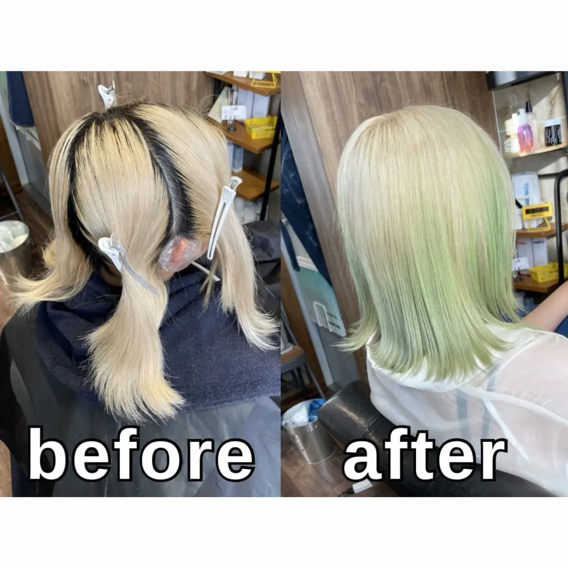 ミディアム カラー グラデーションカラー カット ヘアカラー トリートメント Lull1人美容室 イージーパーマのヘアスタイル