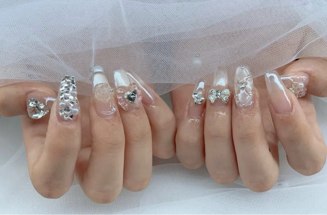 ネイル ジェルネイル 韓国ネイル ニュアンスネイル パラジェル ワンホンネイル Kaori Nailのネイルデザイン