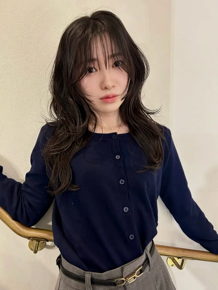 ロング カラー パーマ カット ヘアカラー トリートメント Masaki レイヤーカットのヘアスタイル