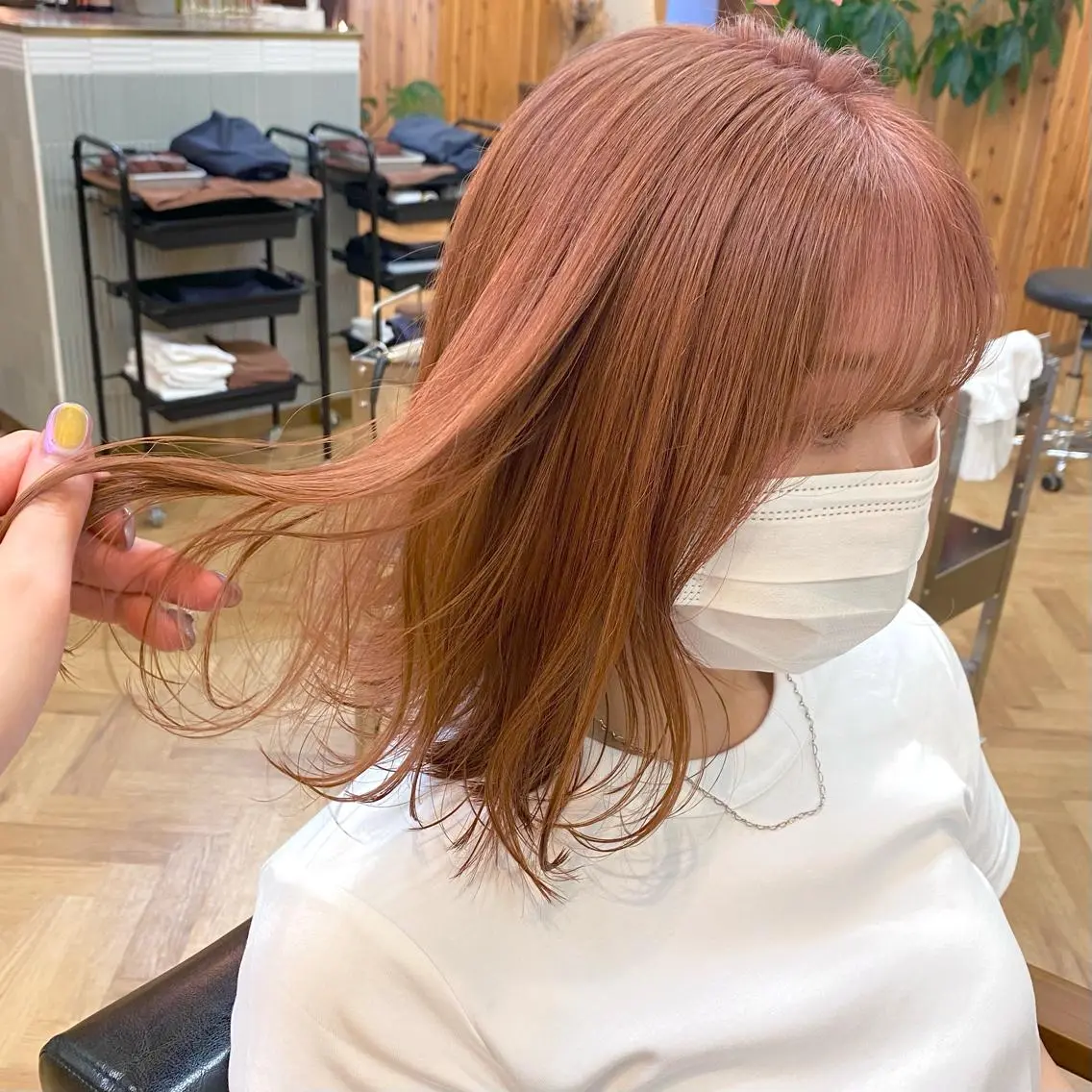 ミディアム カラー パーマ ヘアアレンジ メンズ キッズ ネイル マツエク・マツパ 前川 朋香のヘアスタイル