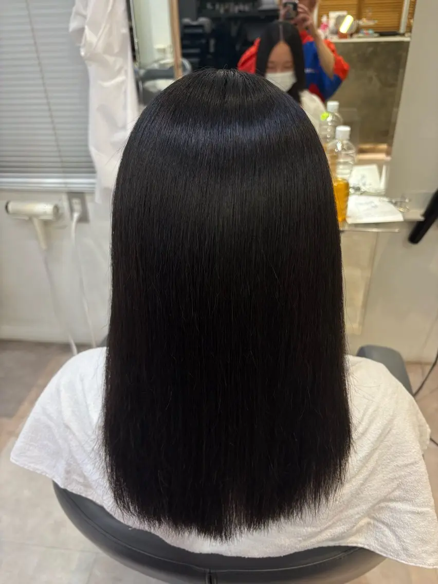 ロング 縮毛矯正 山田 魁のヘアスタイル