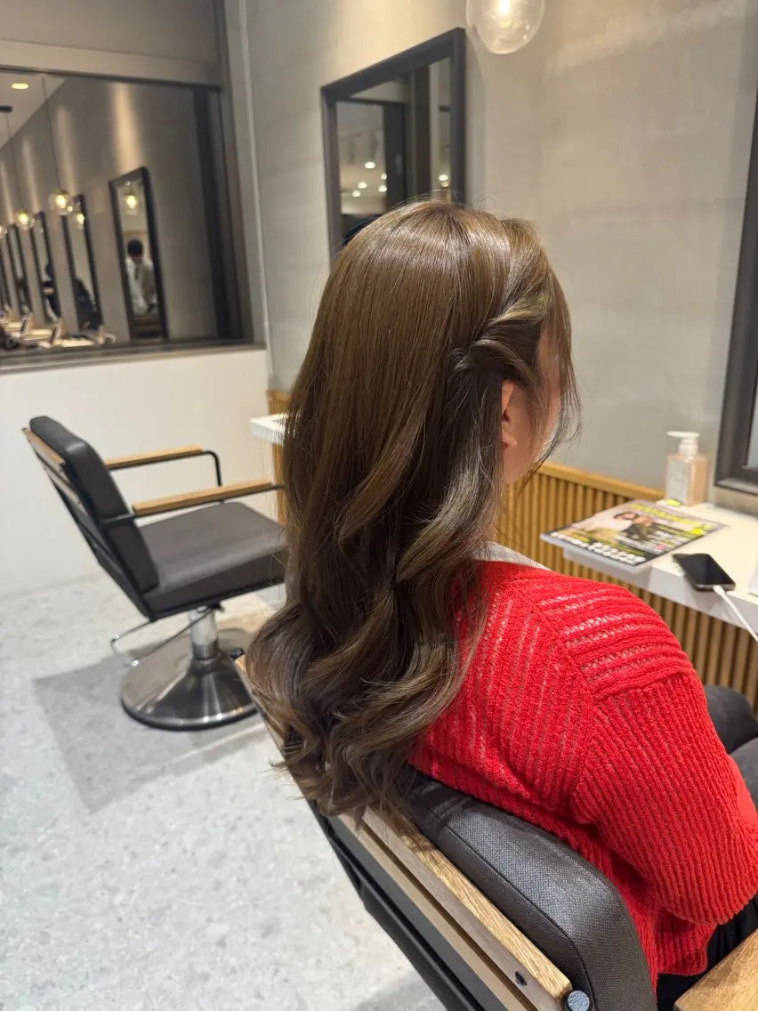 ロング カラー ヘアアレンジ ヘアセット ヘアセット/レイヤー 縮毛矯正/はるか🎀のヘアスタイル