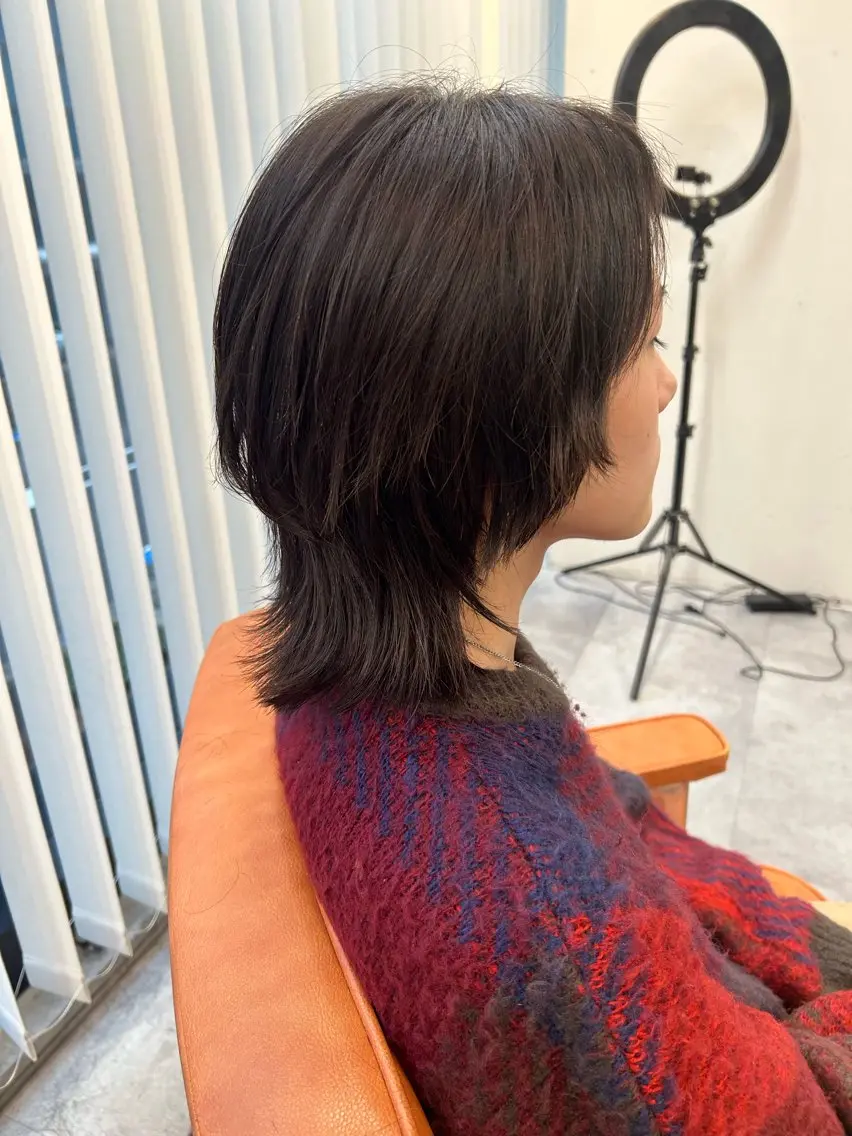 ショート ウルフカット カット トリートメント ヘッドスパ ウルフカット レイヤーカット上柿のヘアスタイル