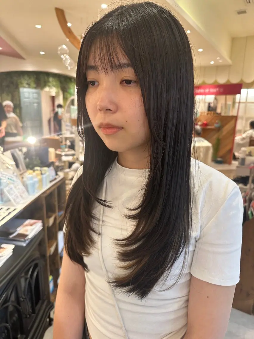 ロング カット トリートメント 韓国風レイヤーカット 🇰🇷❕モカのヘアスタイル