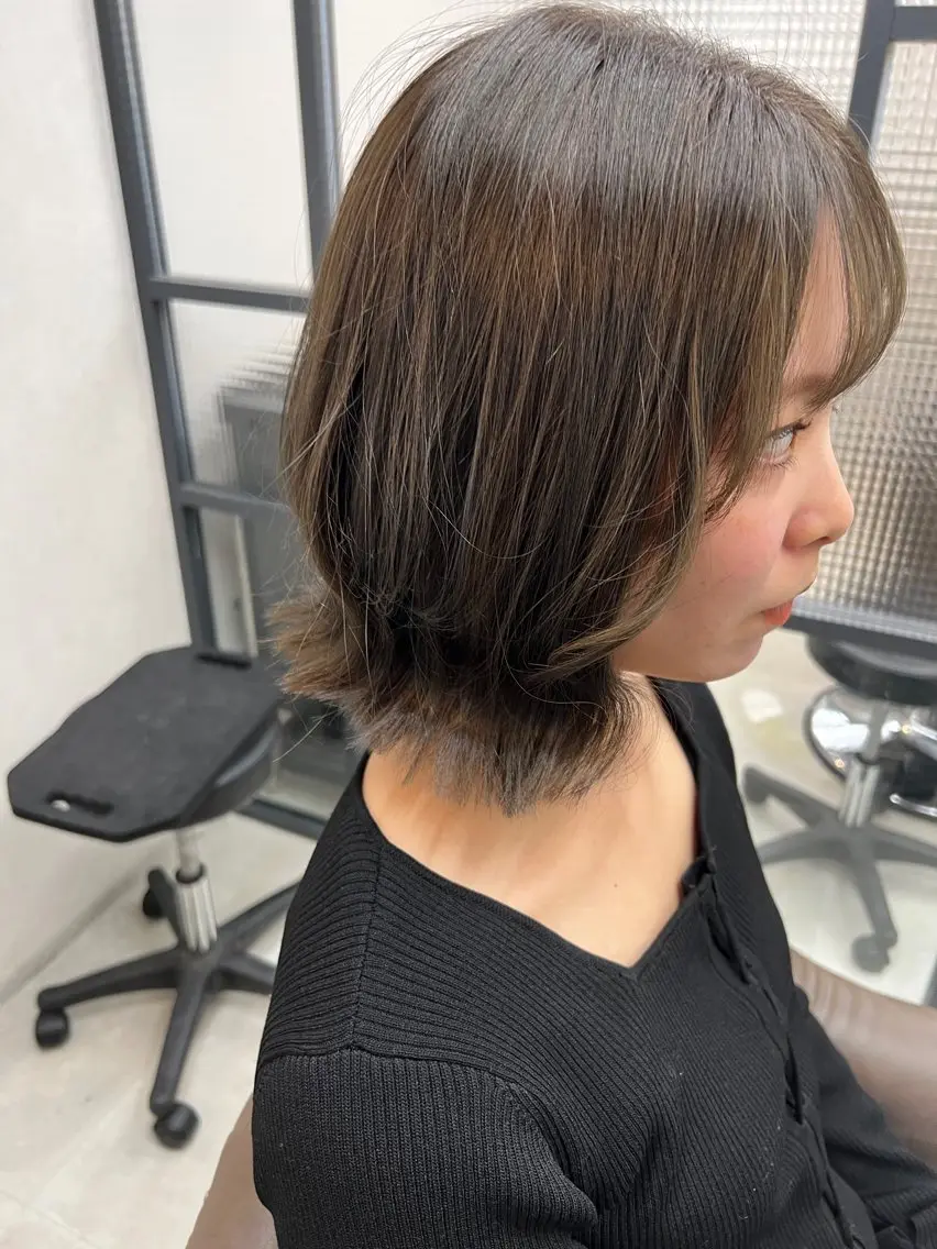 ミディアム ボブレイヤー ボブ レイヤーカット 艶髪/韓国レイヤー イノウエヒロキのヘアスタイル