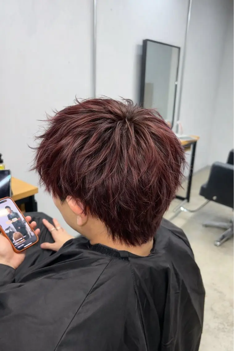 カラー メンズ ヘアカラー トリートメント 優作 香椎カラー縮毛矯正のヘアスタイル