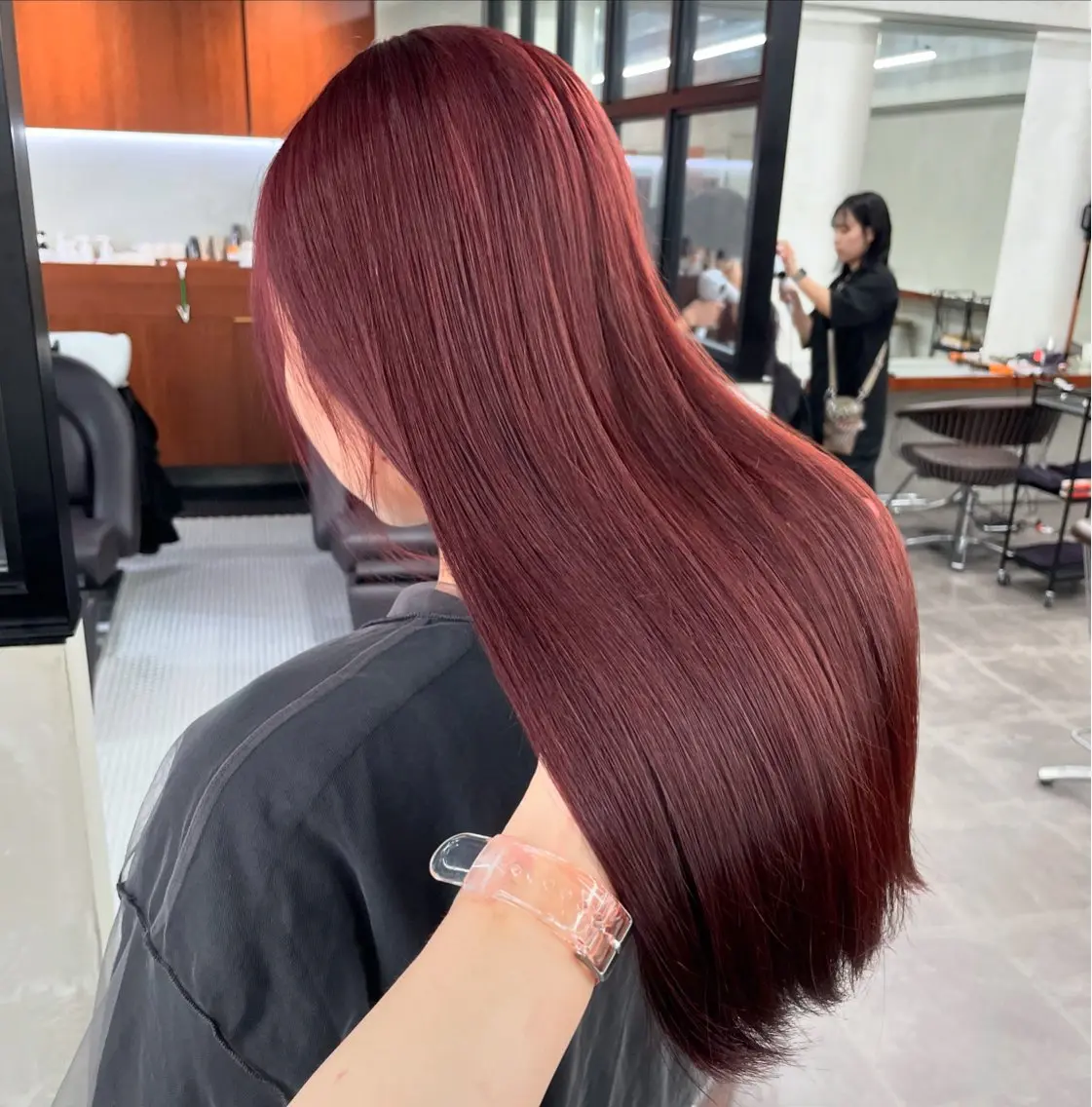 ロング カラー カット ヘアカラー トリートメント 🤍ブリーチなしカラ ー/渋谷/YUU🤍のヘアスタイル