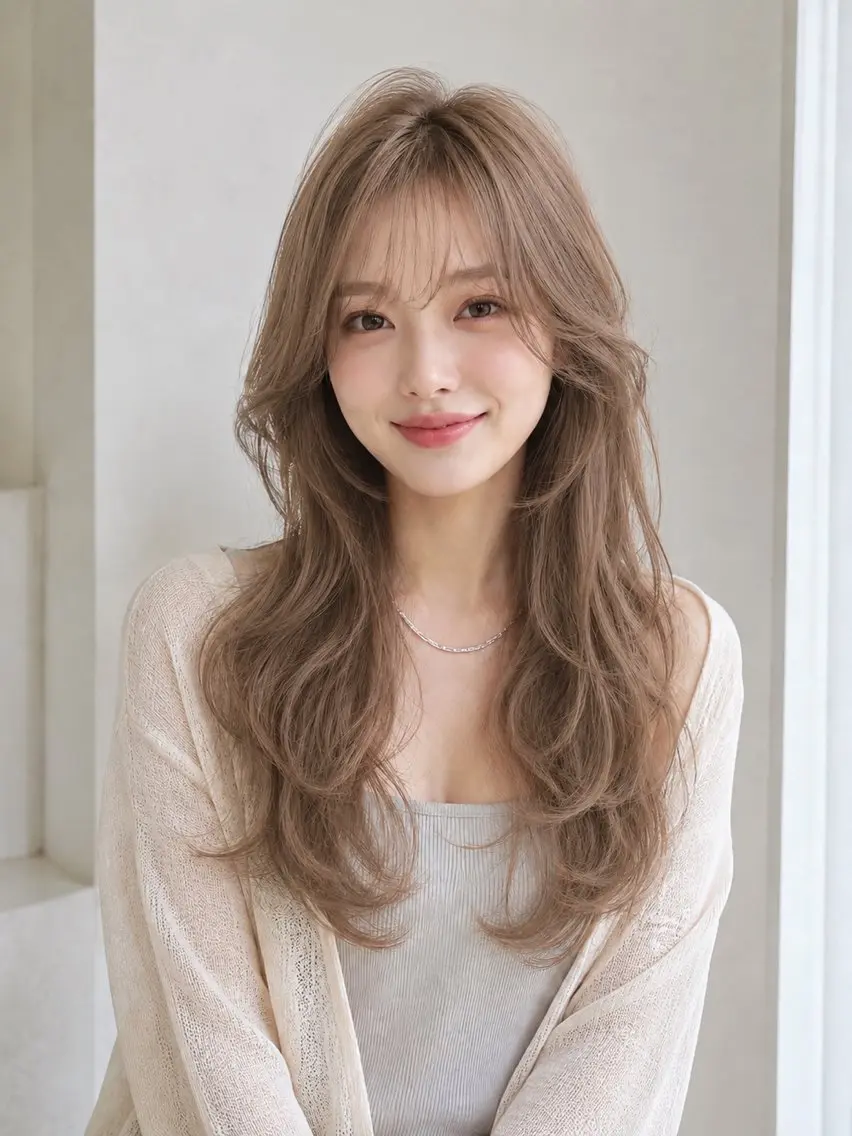 セミロング カラー ベージュカラー ブリーチ 透明感カラー 似合わせカット カット ヘアカラー トリートメント 田村和範/似合わせ カラー/髪質改善のヘアスタイル