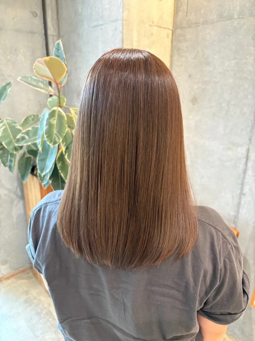 セミロング 縮毛矯正 こぐれ みさきのヘアスタイル