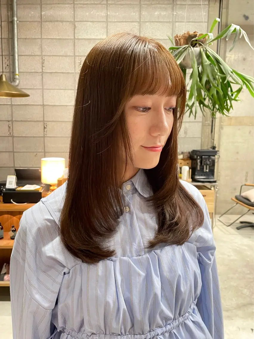 ロング カラー ヘアカラー chisato☁️ カットカラーモデルのヘアスタイル