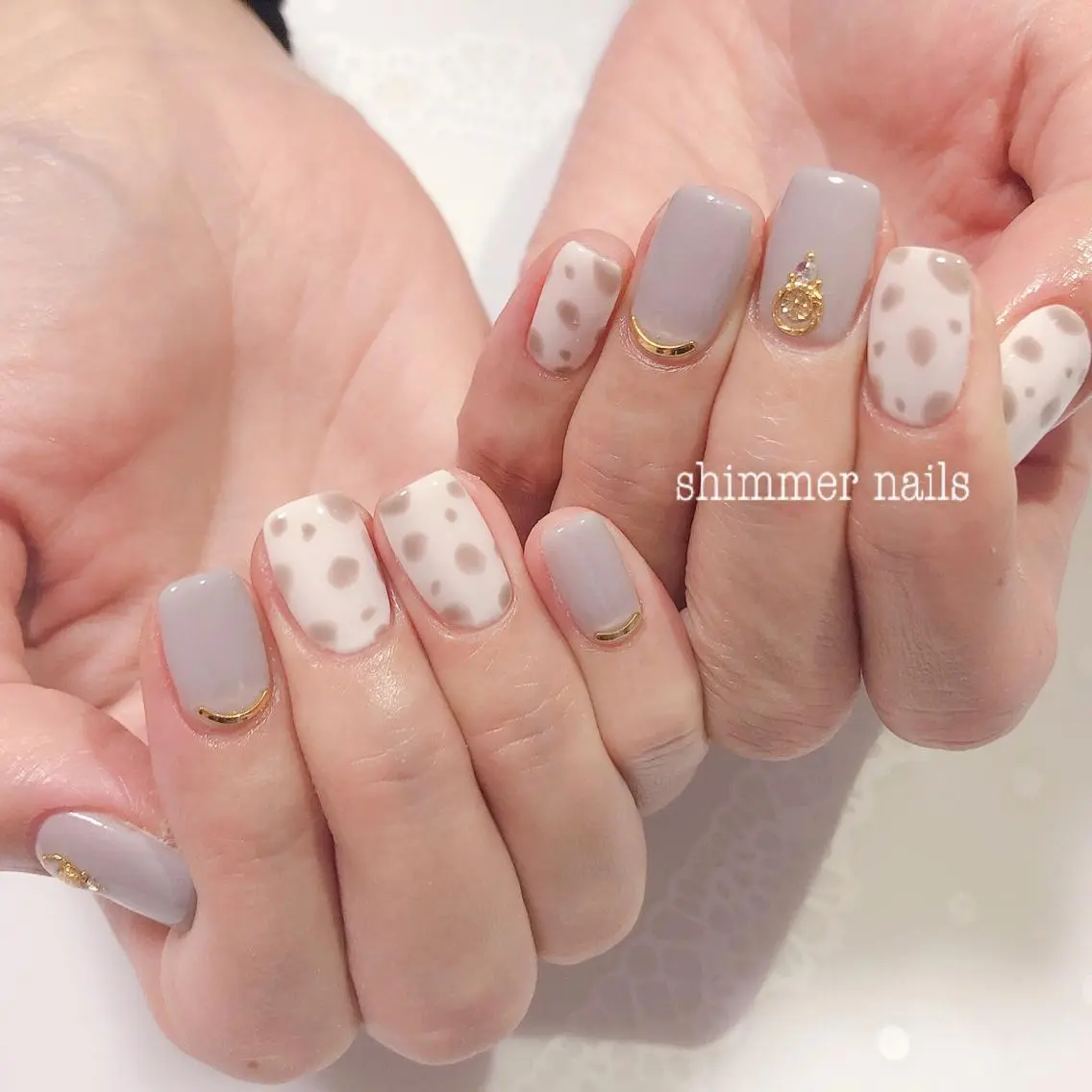 ネイル アニマル柄 持ち込み shimmer nailsのネイルデザイン