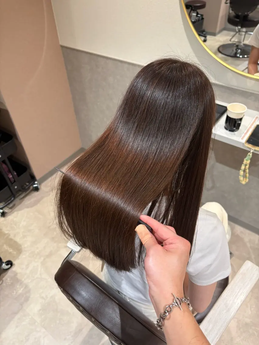 ロング 髪質改善 トリートメント トリートメント 髪質改善 縮毛矯正/ レイヤー/銀座/本木のヘアスタイル