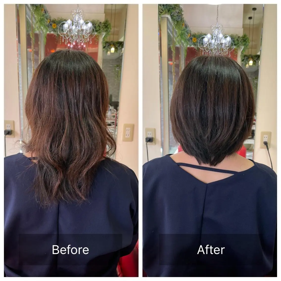 セミロング 髪質改善 岸本 友子のヘアスタイル