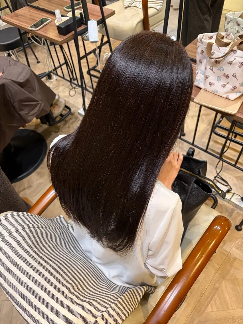 ロング 藤原汐彩／縮毛矯正 ／髪質改善モデル募集のヘアスタイル