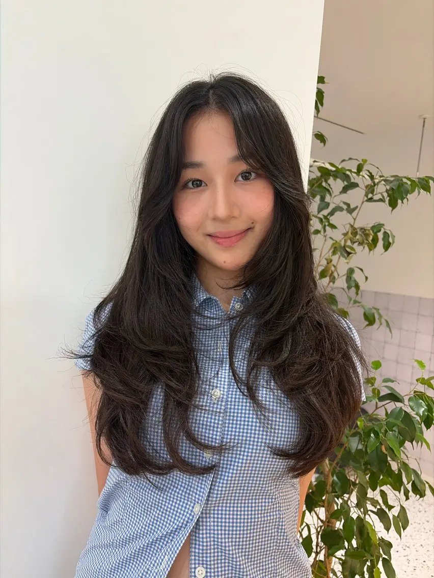 ロング レイヤーカット カット ヘアカラー トリートメント 海外ヘア/レイヤー 🇺🇸harukaのヘアスタイル