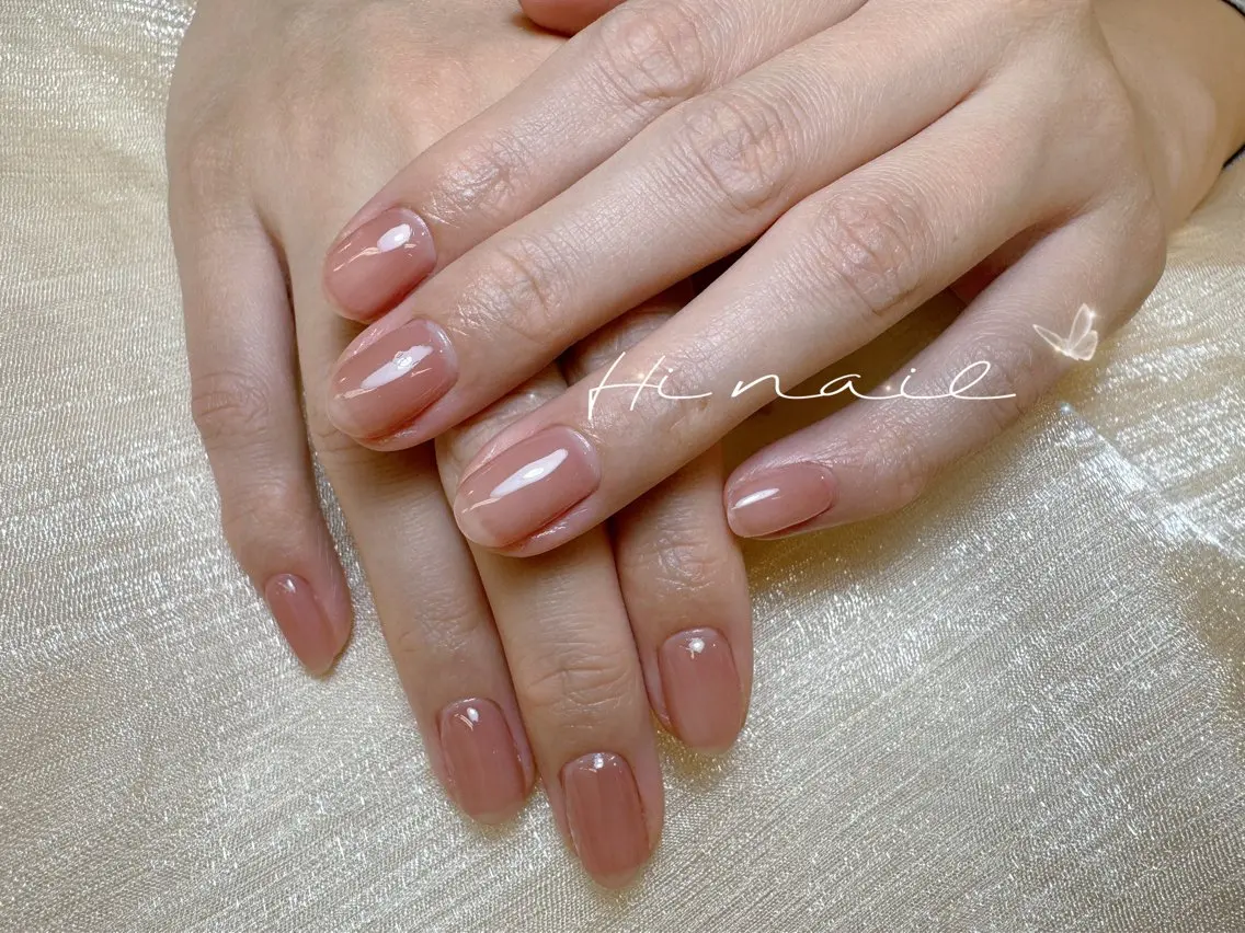 ネイル フットネイル フレンチネイル ジェルネイル ガラスフレンチ 韓国ネイル ハンドネイル Hi nail 【ハイネイル】池袋のネイルデザイン