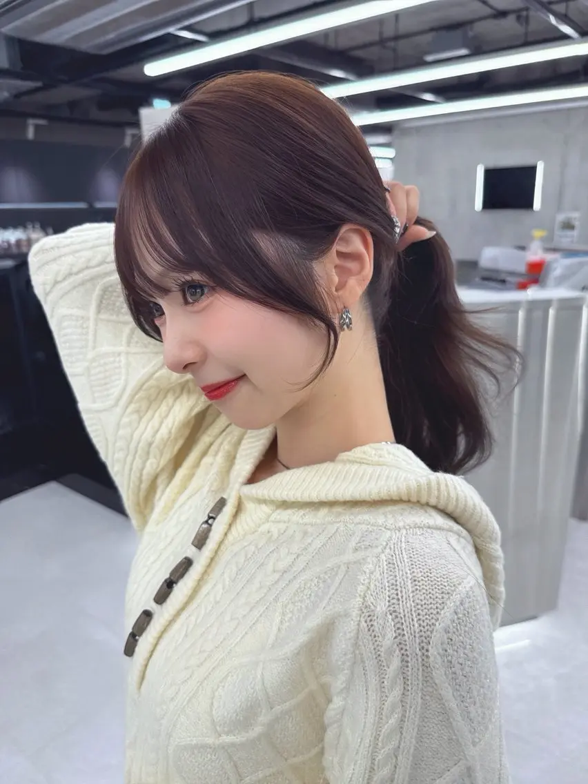 セミロング カラー カット ワンカラー/レイヤー 🩷モエのヘアスタイル