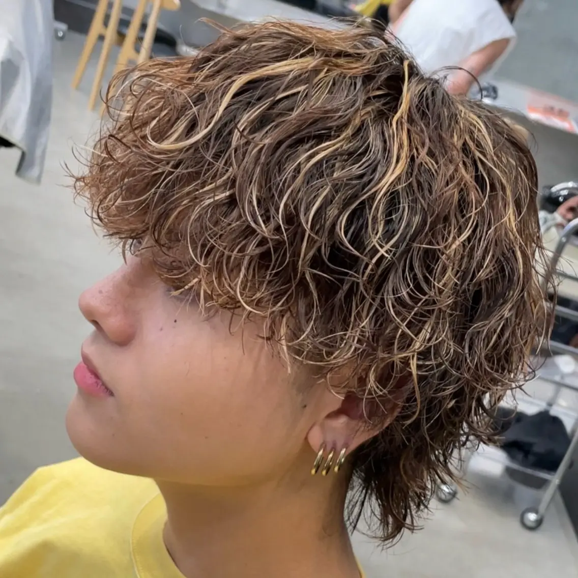 ミディアム カラー ヘアアレンジ メンズ fifth 石川 凪のヘアスタイル