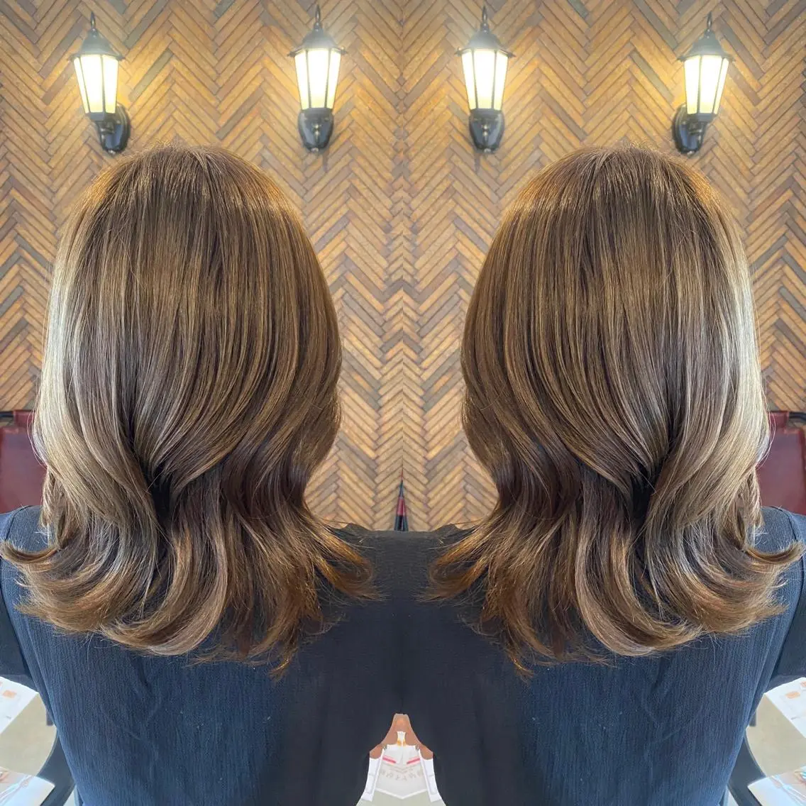 セミロング カラー tocca 💜石田愛結💜のヘアスタイル