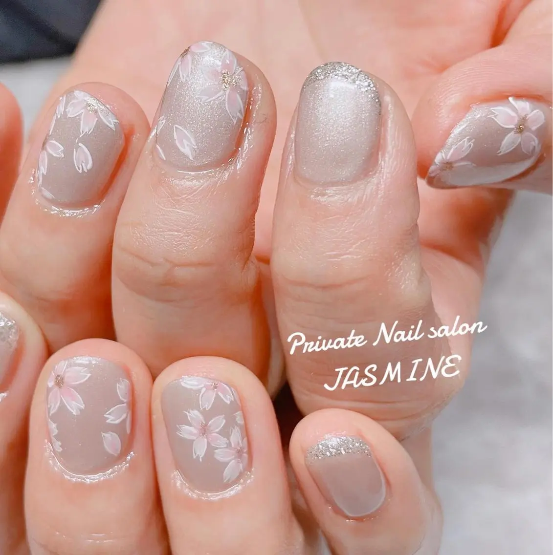 ネイル 桜ネイル 卒業式 Nail salon JASMINEのネイルデザイン