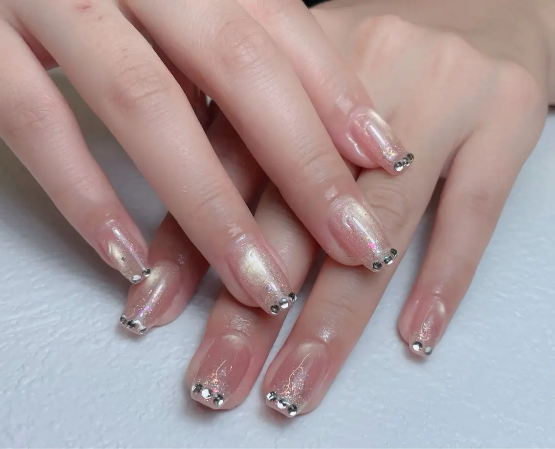 ネイル チークネイル 長さ出し フレンチネイル ジェルネイル 韓国ネイル 中野駅から2分 MEO NAILのネイルデザイン