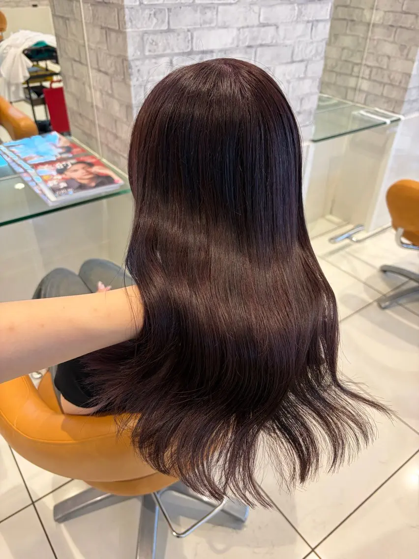 セミロング カラー ブリーチ ダブルカラー ラベンダーカラー ブリーチなしカラー カット ヘアカラー トリートメント 🫧ヒシダアキ taboo.i🫧のヘアスタイル