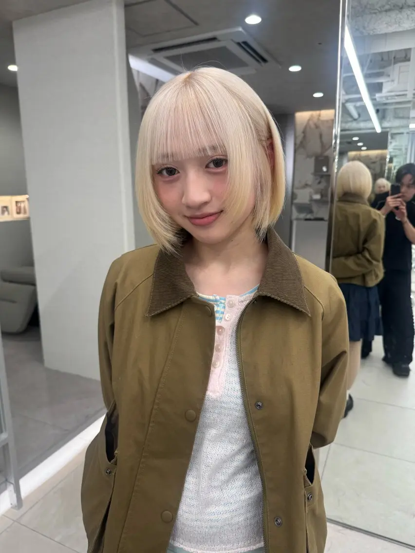 ショート カラー ヘアカラー ヘアセット 栄美容師/kiti /ボブ/ケントのヘアスタイル