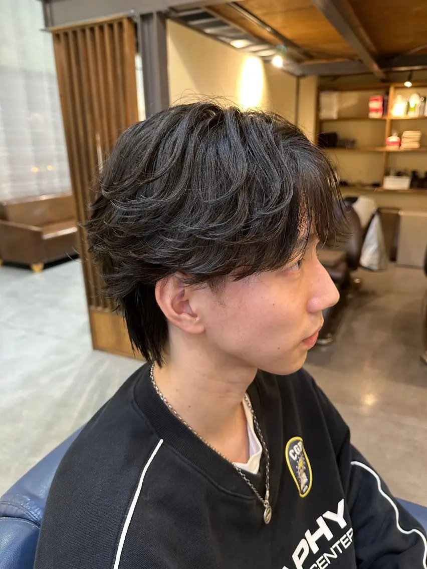 パーマ メンズ 石黒 理々花のヘアスタイル