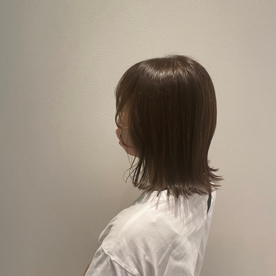 ミディアム 顔周りカット Rubik's 梅田茶屋町/叶莉のヘアスタイル