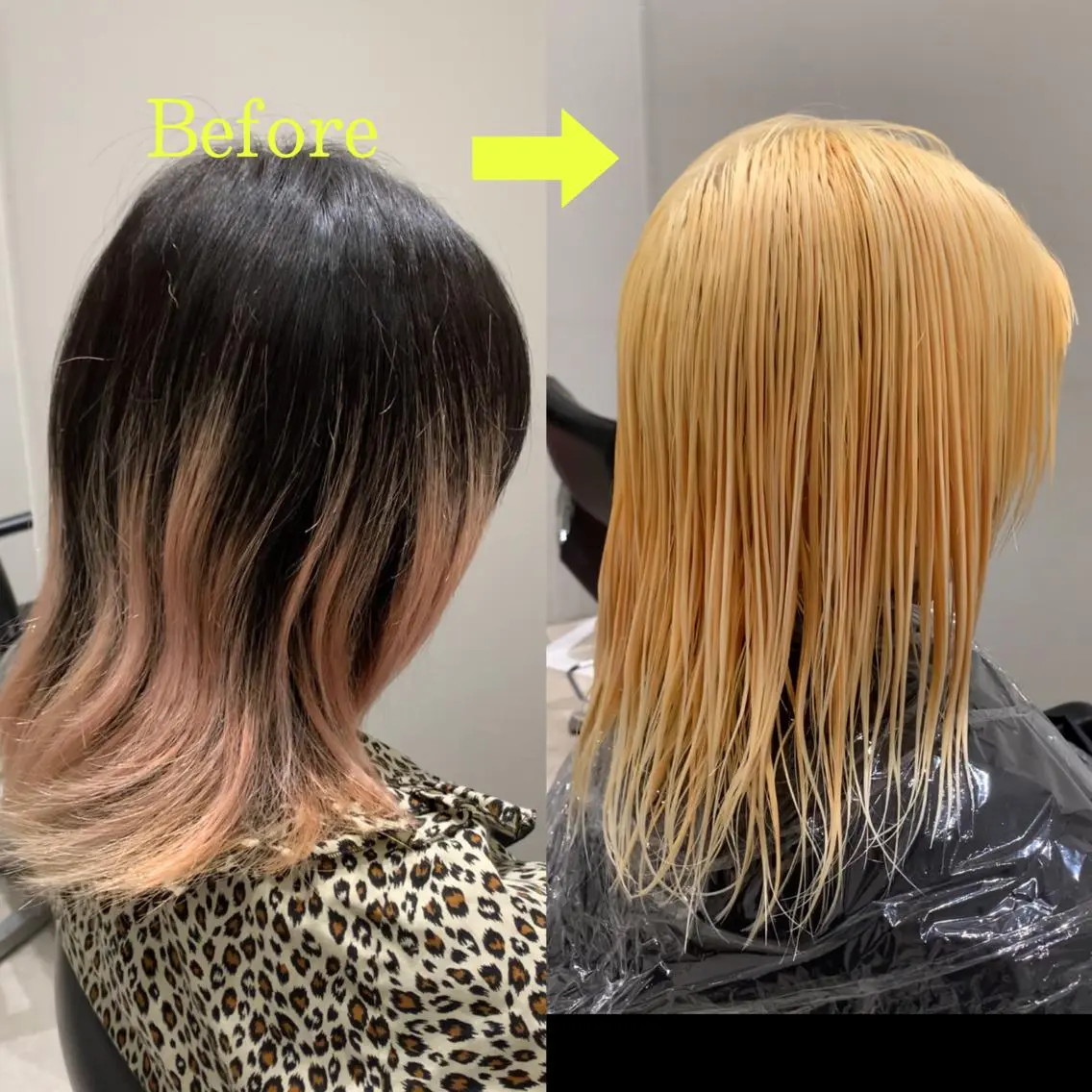 ミディアム カラー カット ヘアカラー トリートメント れい🫧 ハイトーン特化のヘアスタイル