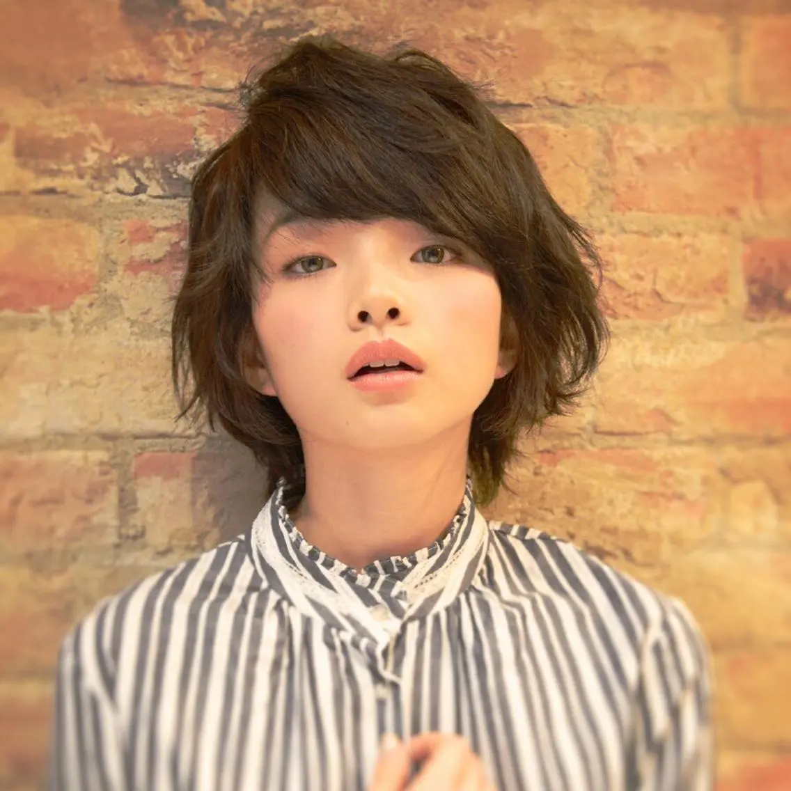 ショート 北川大輔🌟 小顔レイヤーカットのヘアスタイル