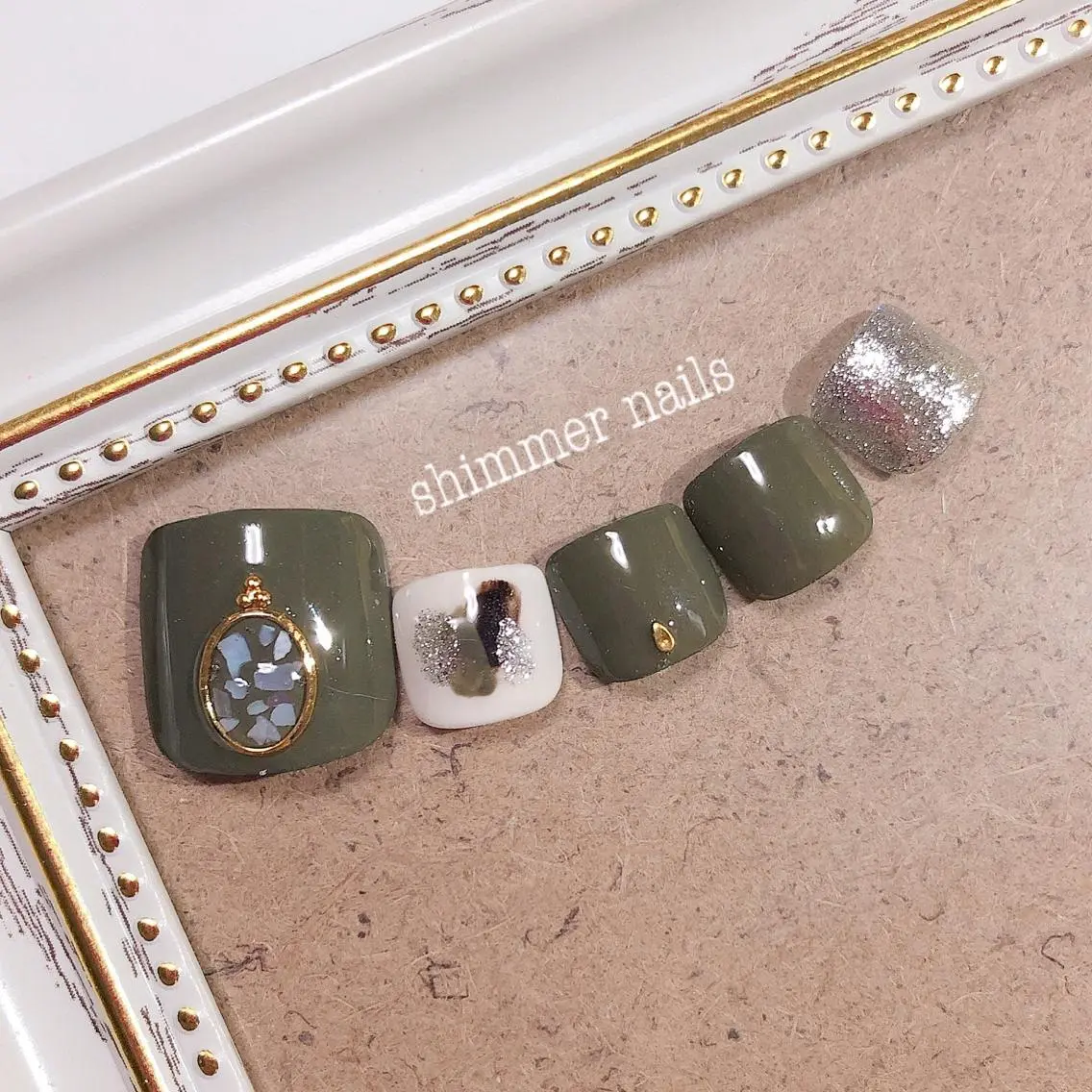 ネイル フットネイル shimmer nailsのネイルデザイン