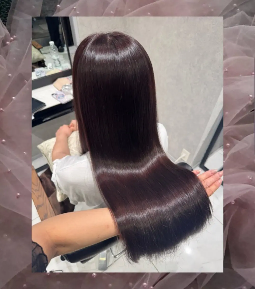 カラー ボルドーカラー ブラウンカラー ヘアカラー みゆ💖💫透明感 カラー／ヘアアレンジのヘアスタイル