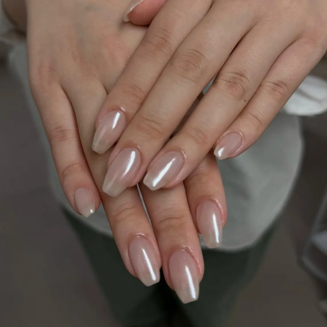 ネイル ミラーネイル ワンカラーネイル ハンドネイル .i salon ayameのネイルデザイン