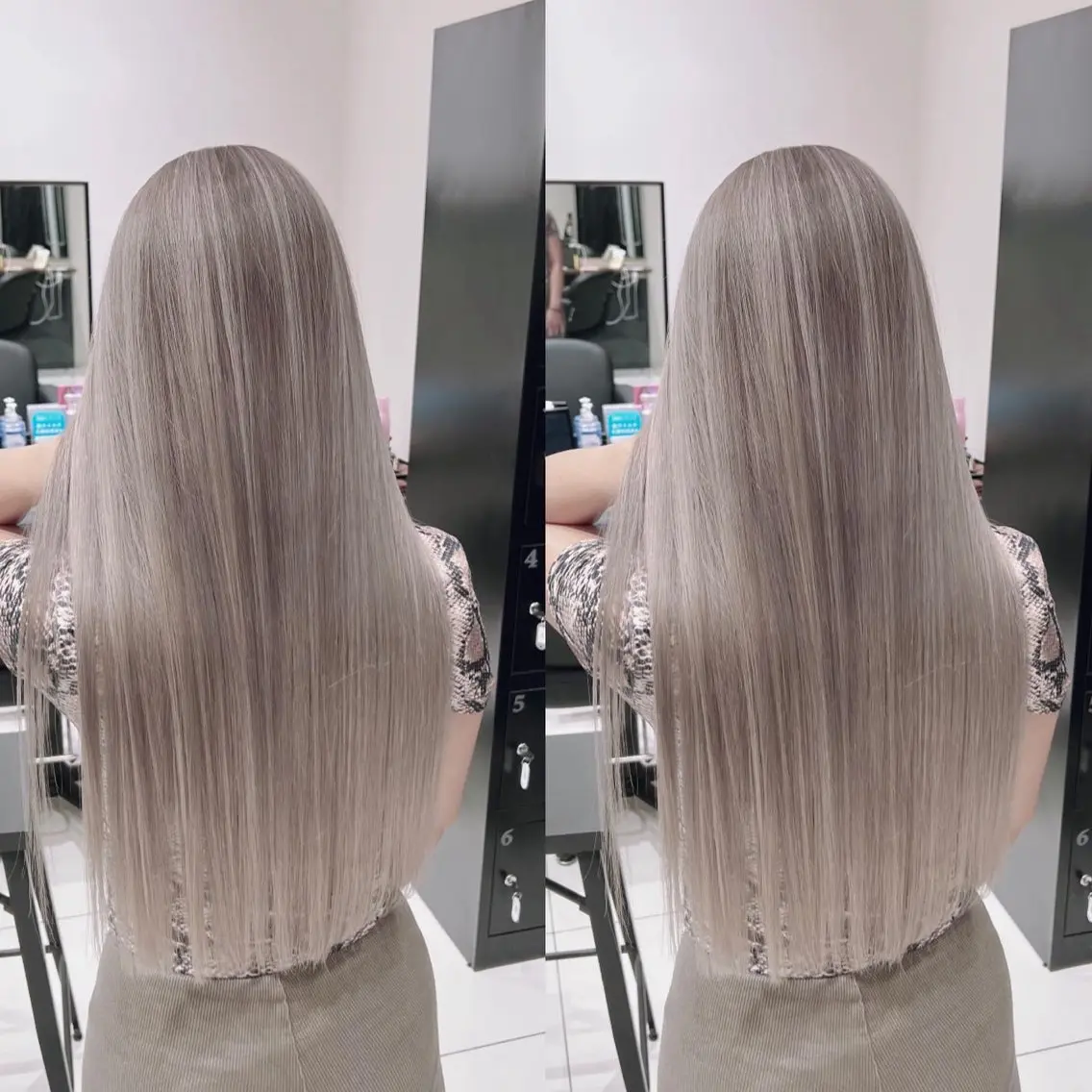 ロング カラー ブリーチ ケアブリーチ ヘアカラー 福西 洋斗のヘアスタイル