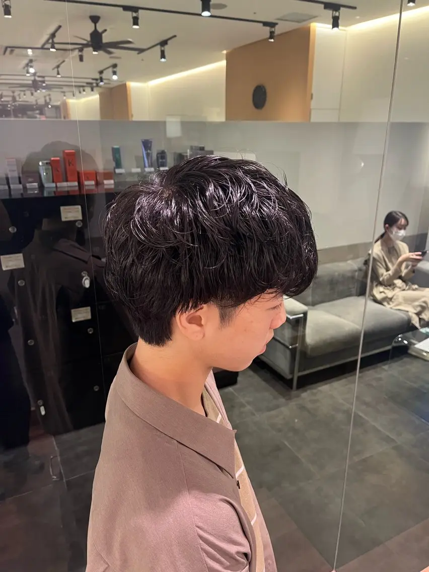 メンズ メンズパーマ カット パーマ メンズ/ パーマ/ツバキのヘアスタイル