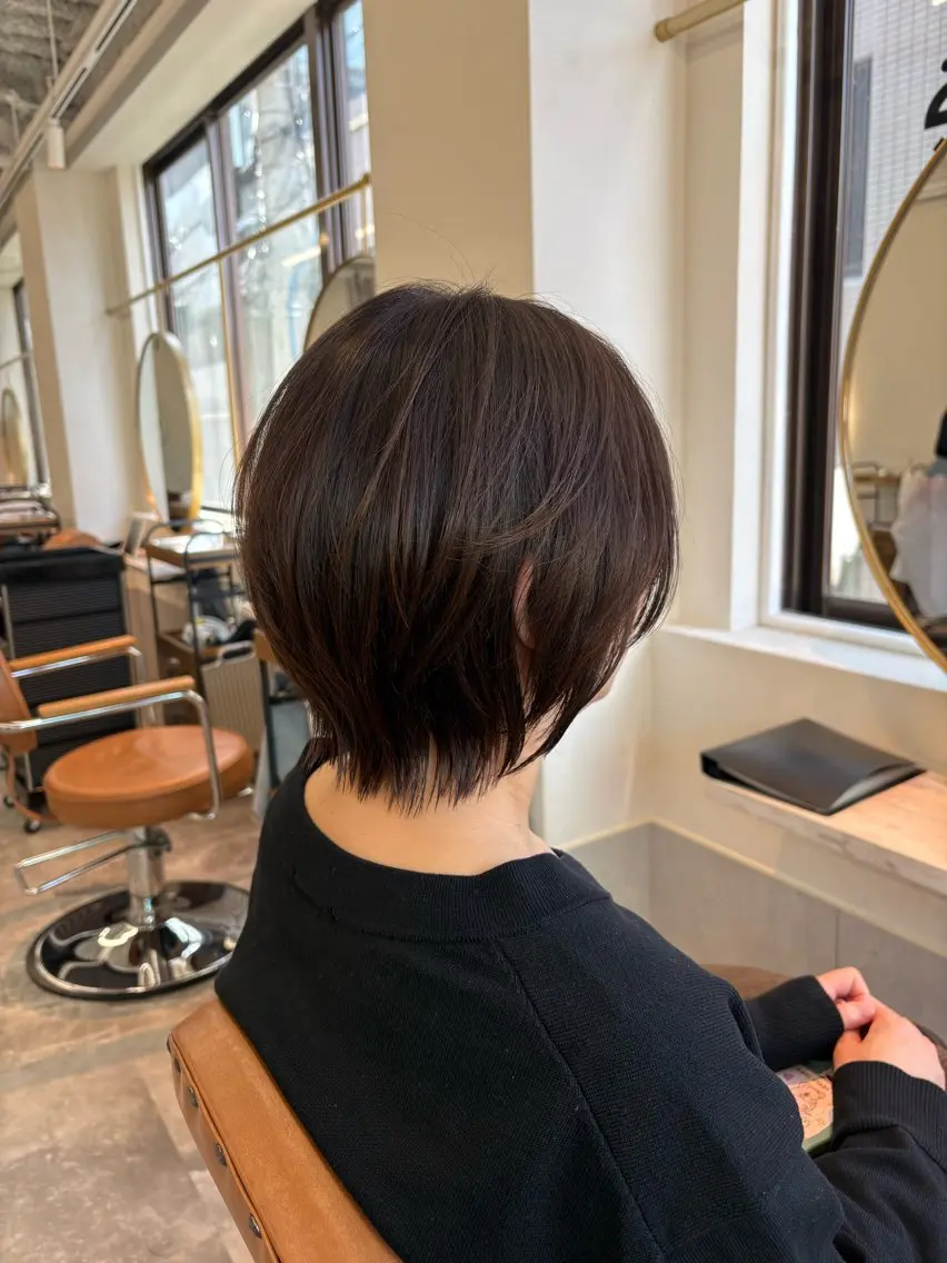 ショート カラー アッシュ ショートヘア カット ヘアカラー トリートメント カノエ香椎店 / ハ瀬川千夏のヘアスタイル
