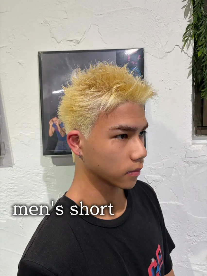 ショート カラー ブロンド ショートヘア カット ヘアカラー 🇺🇸海外風パーマ カラー🇬🇧/ハクのヘアスタイル