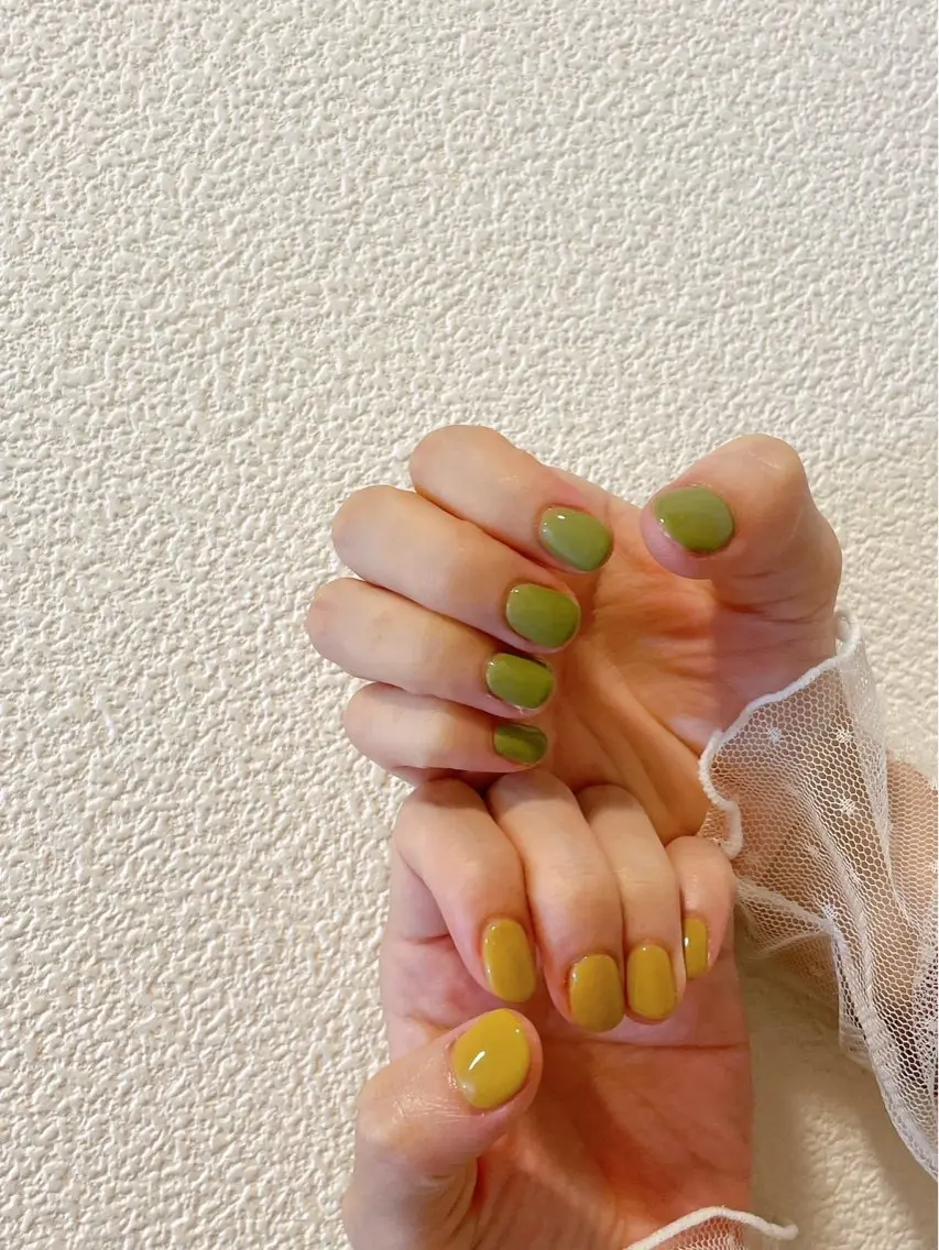 ネイル オーロラネイル フットネイル フレンチネイル ジェルネイル 韓国ネイル ハンドネイル kiki nail たまプラーザのネイルデザイン
