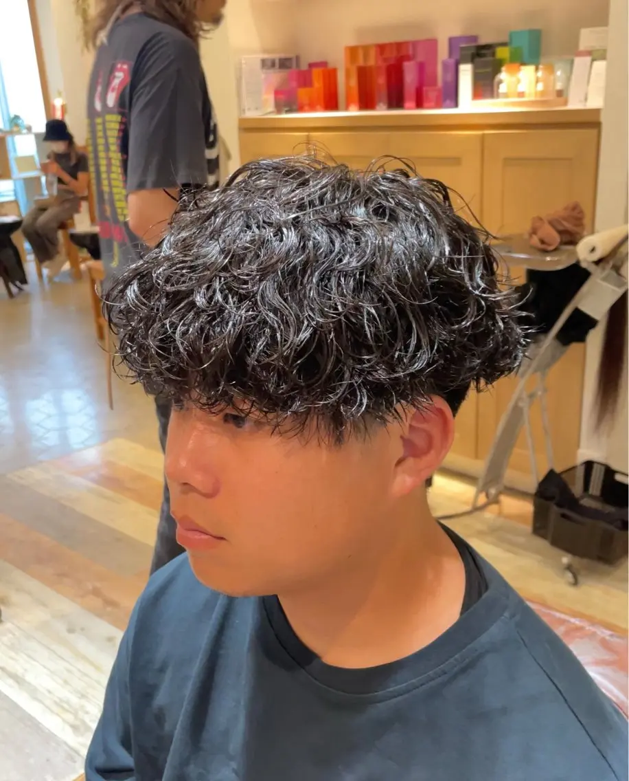 メンズカット＋プードルパーマの写真