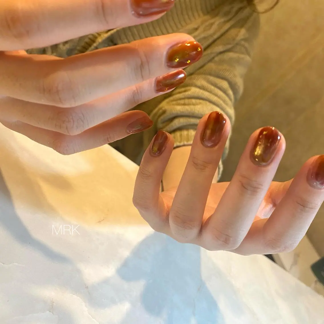 ネイル ミラーネイル ニュアンスネイル MARUKO nailのネイルデザイン