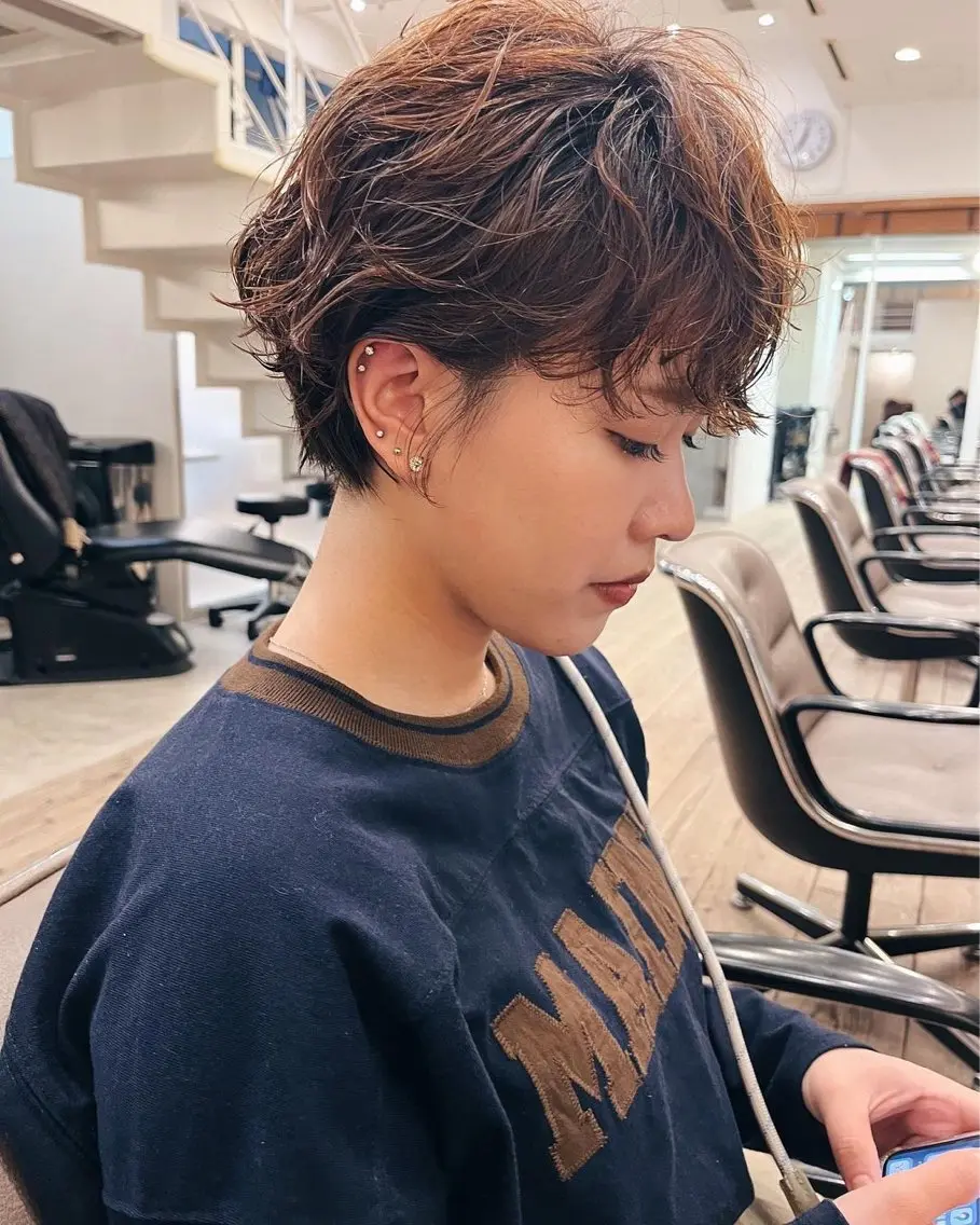 ショート パーマ ショートヘア カット ヘッドスパ 🌿ボブ パーマ高橋啓太🌿のヘアスタイル