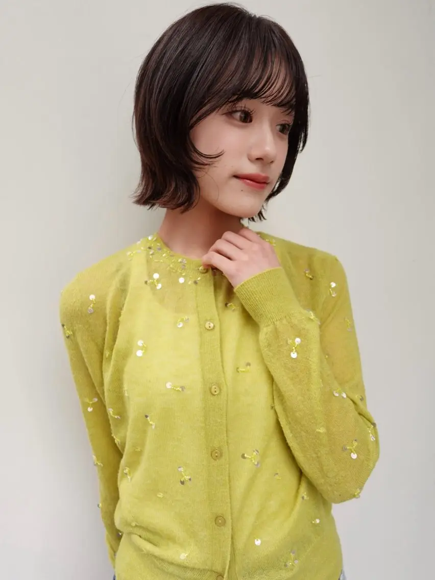 ショート カット ヘアカラー 顔周りカット/ 艶カラー🌼水谷のヘアスタイル