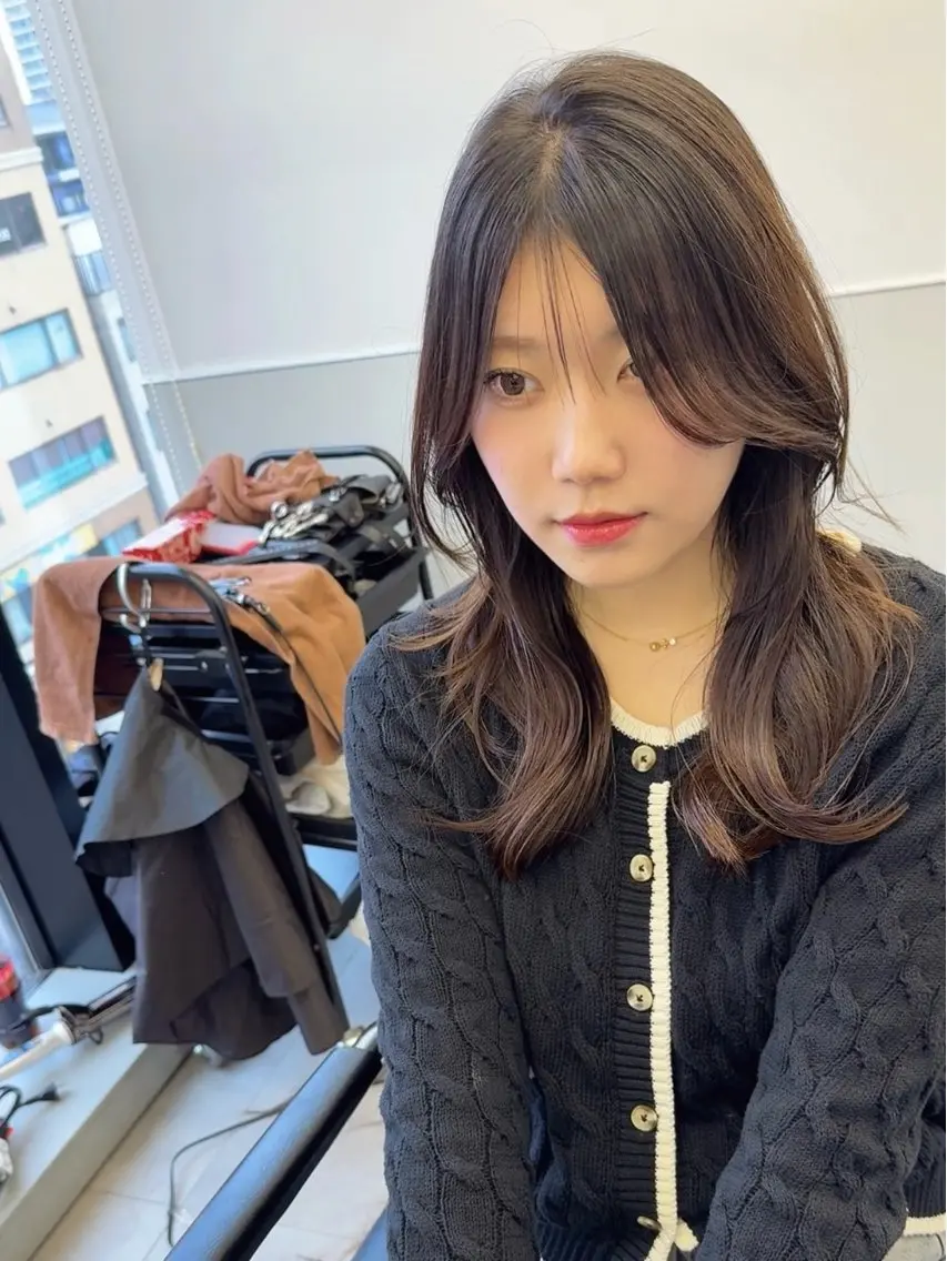 ロング 韓国風ヘア レイヤーカット トリートメント カット トリートメント 韓国ヘア🇰🇷 スズキのヘアスタイル