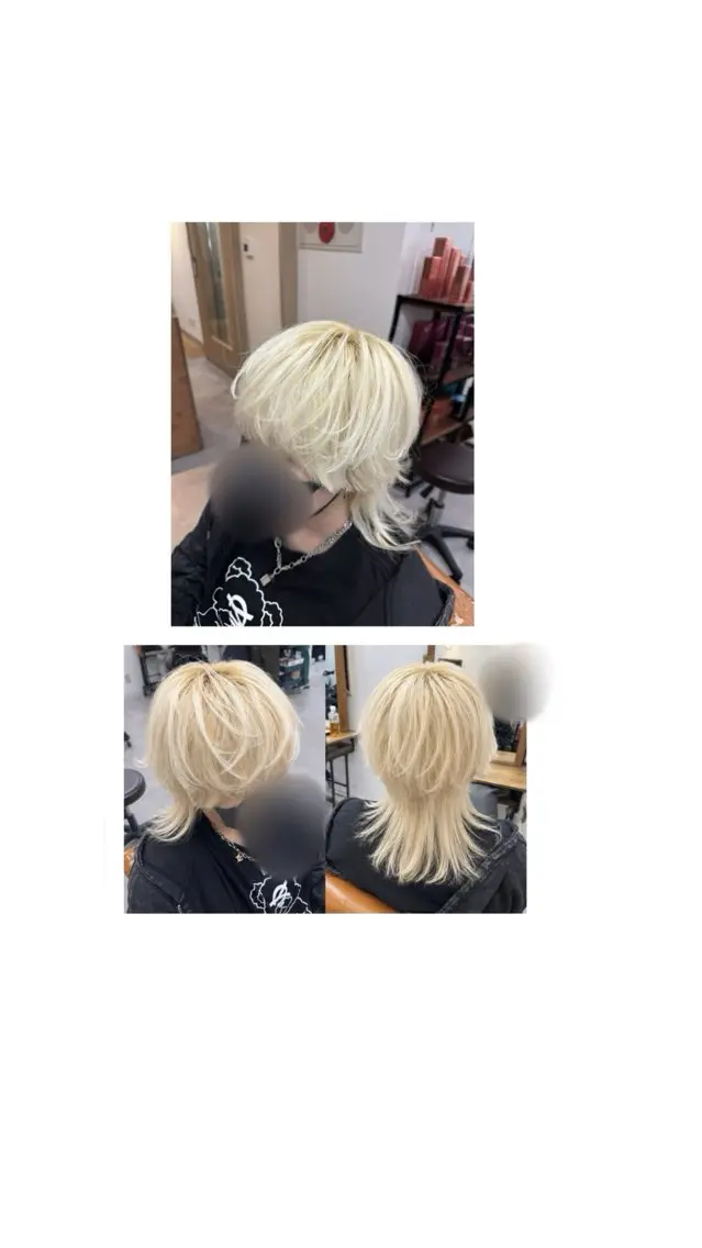 ショート メンズ 😈ume😈ウルフ /ハイトーン/メンズのヘアスタイル