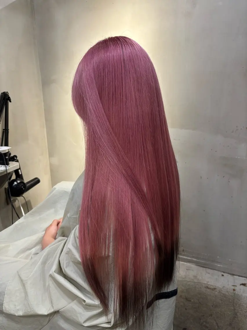 ロング カラー ブラウンカラー ピンクカラー ヘアカラー 中園康 /カラー/ブリーチのヘアスタイル