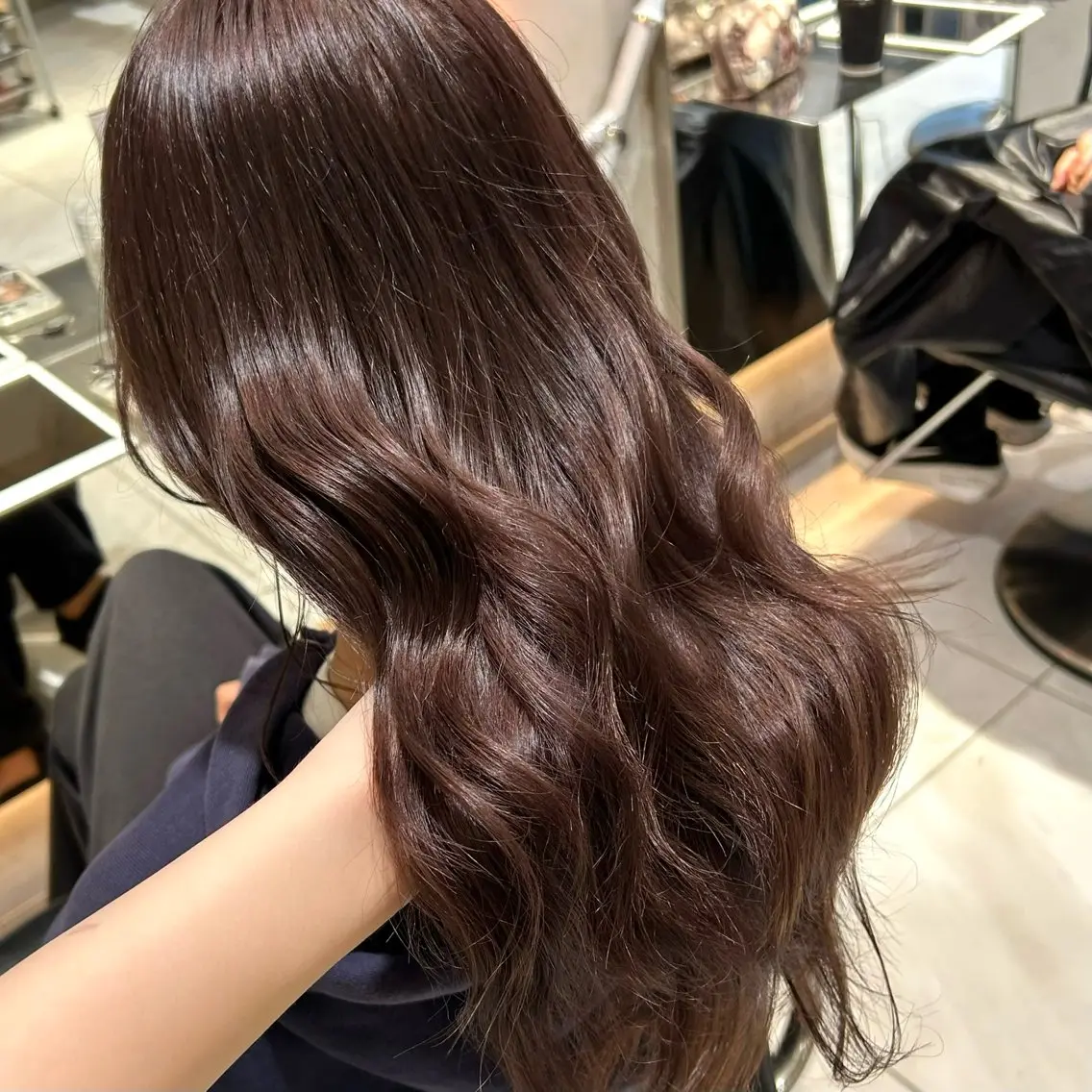 カラー ブラウンカラー ラベンダーカラー 髪質改善 カット ヘアカラー サラ艶/韓国ヘア ︎🌟璃奈 (リナ)のヘアスタイル